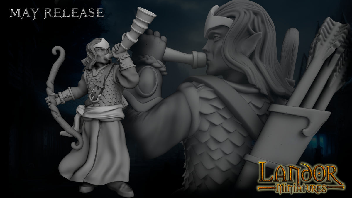 Elven archers – Landor Miniatures 3D Printed Miniature (32mm) - image 8