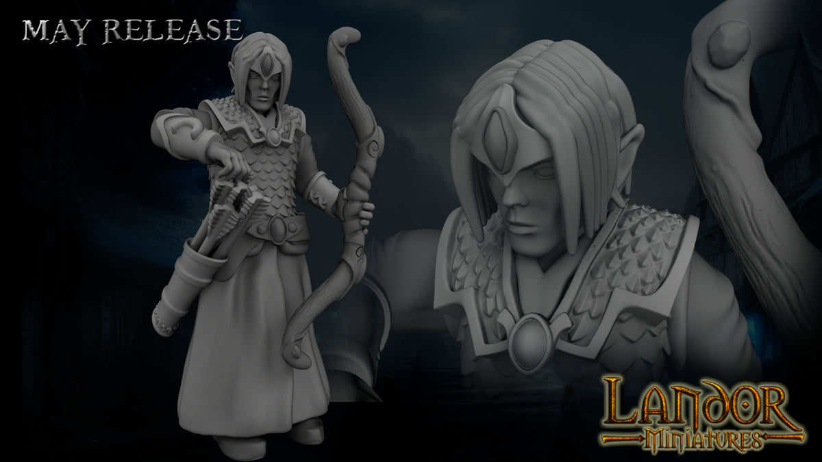Elven archers – Landor Miniatures 3D Printed Miniature (32mm) - image 6