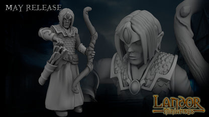 Elven archers – Landor Miniatures 3D Printed Miniature (32mm) - image 6
