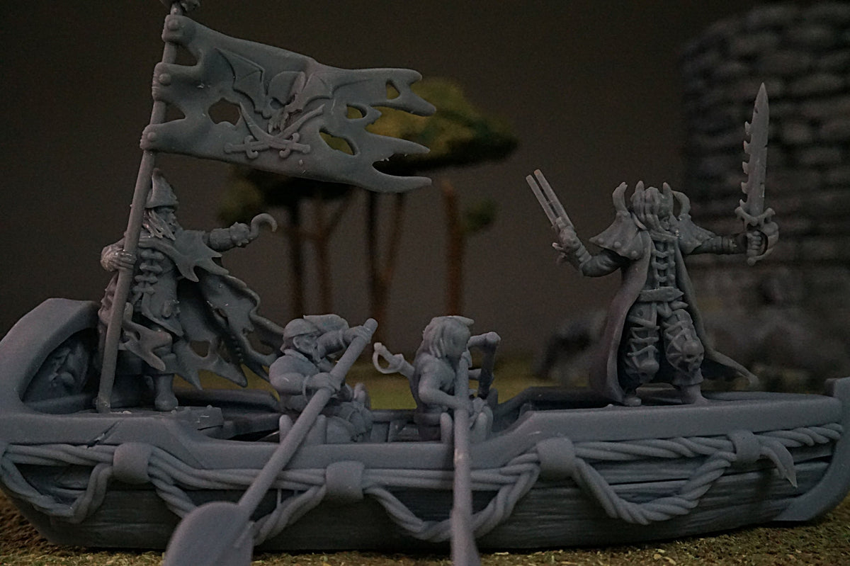 Pirate Rowboat – Landor Miniatures 3D Printed Miniature (32mm) - image 4