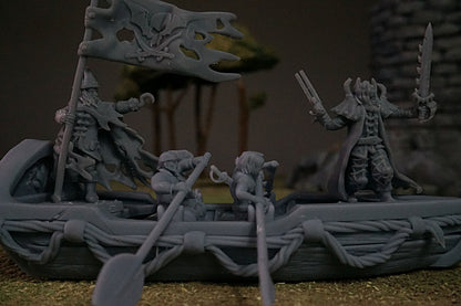 Pirate Rowboat – Landor Miniatures 3D Printed Miniature (32mm) - image 5