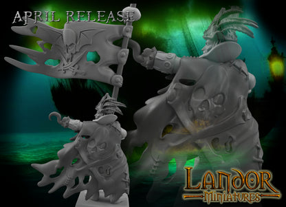 Vampire Pirate Captain – Landor Miniatures 3D Printed Miniature (32mm) - image 8