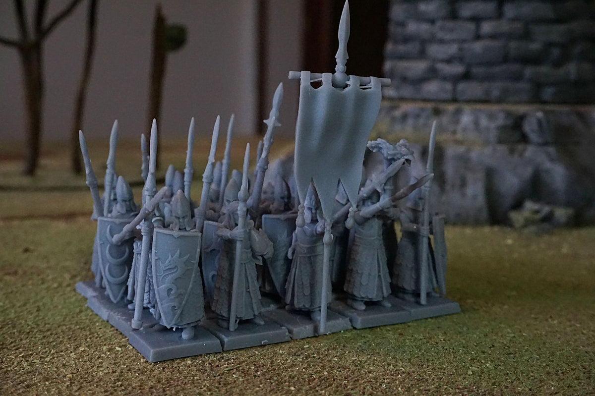 Elven Spearmen – Landor Miniatures 3D Printed Miniature (32mm) - image 2