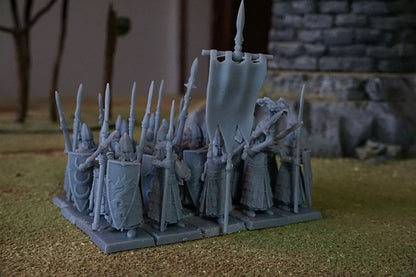 Elven Spearmen – Landor Miniatures 3D Printed Miniature (32mm) - image 2