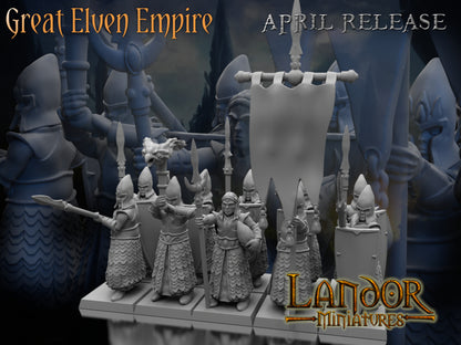 Elven Spearmen – Landor Miniatures 3D Printed Miniature (32mm) - image 16