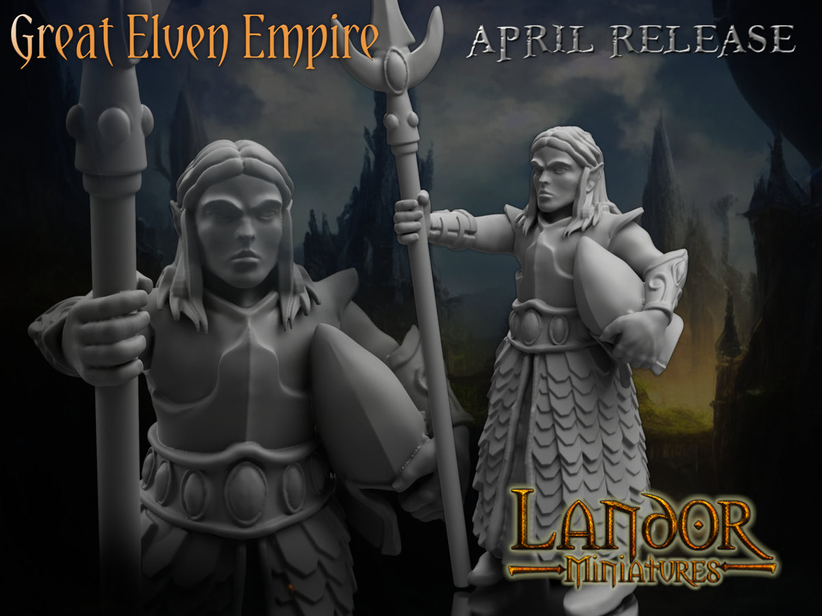 Elven Spearmen – Landor Miniatures 3D Printed Miniature (32mm) - image 13