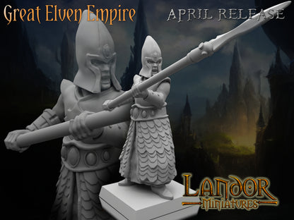 Elven Spearmen – Landor Miniatures 3D Printed Miniature (32mm) - image 12