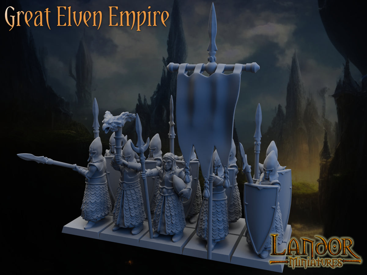 Elven Spearmen – Landor Miniatures 3D Printed Miniature (32mm) - image 14