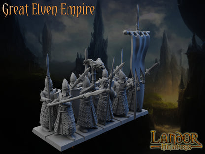 Elven Spearmen – Landor Miniatures 3D Printed Miniature (32mm) - image 15
