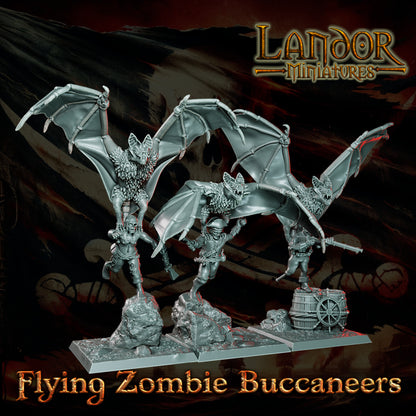 Flying zombie buccaneers – Landor Miniatures 3D Printed Miniature (32mm) - image 4