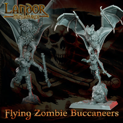 Flying zombie buccaneers – Landor Miniatures 3D Printed Miniature (32mm) - image 3