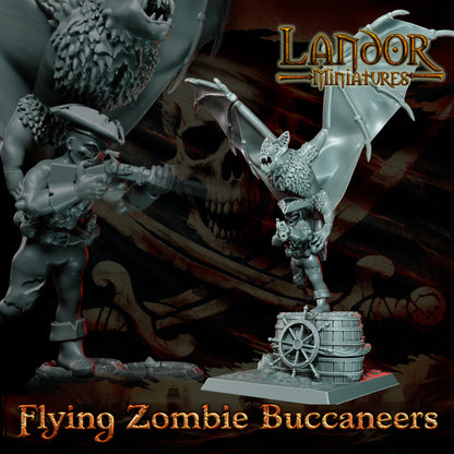 Flying zombie buccaneers – Landor Miniatures 3D Printed Miniature (32mm) - image 8