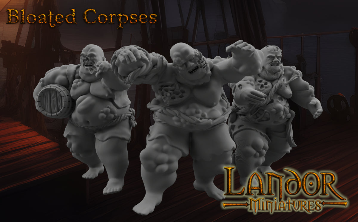Bloated Corpses – Landor Miniatures 3D Printed Miniature (32mm) - image 3