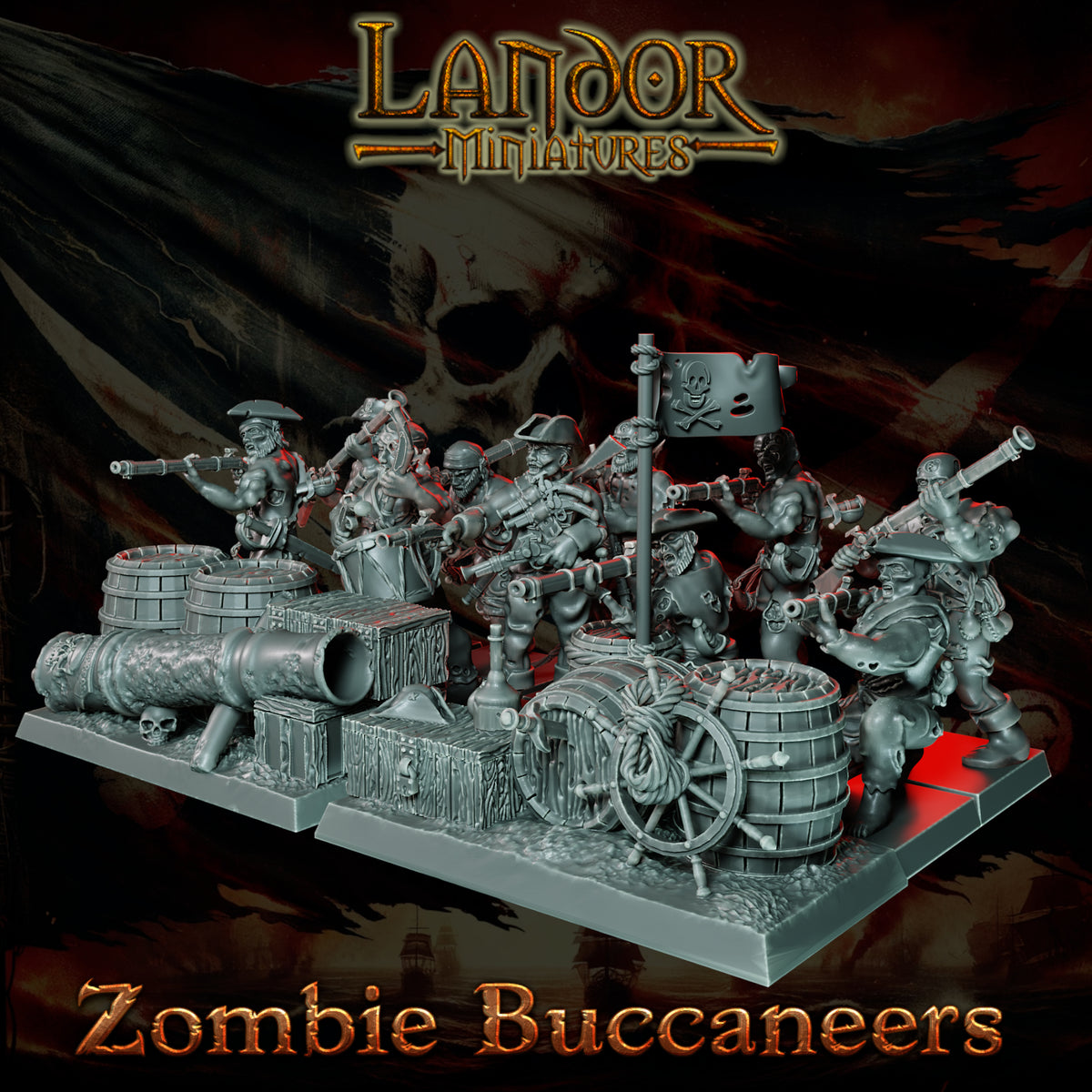 Zombie Buccaneers – Landor Miniatures 3D Printed Miniature (32mm) - image 4