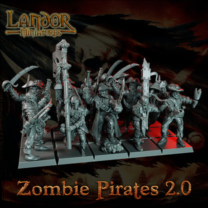 Zombie Pirates 2.0 – Landor Miniatures 3D Printed Miniature (32mm) - image 10