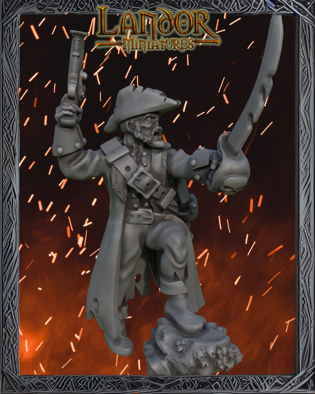 Zombie Pirates 2.0 – Landor Miniatures 3D Printed Miniature (32mm) - image 5
