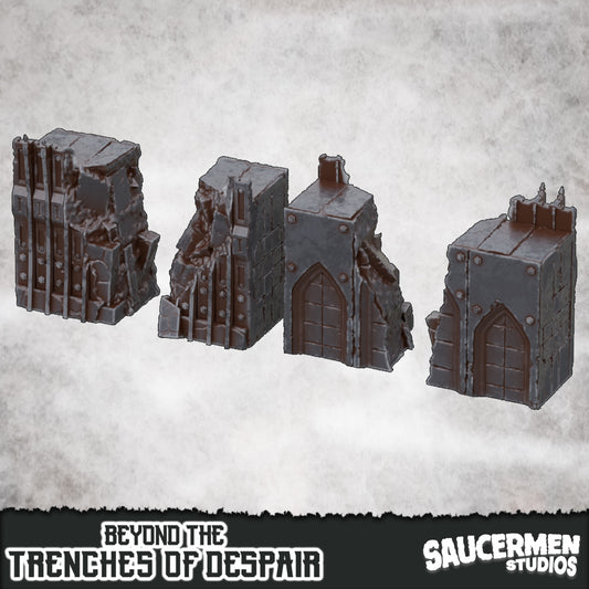 Great Wall - Breached Sections – Beyond the Trenches of Despair | Saucermen Studios 3D Printed Tabletop Terrain (28-3... - image 1