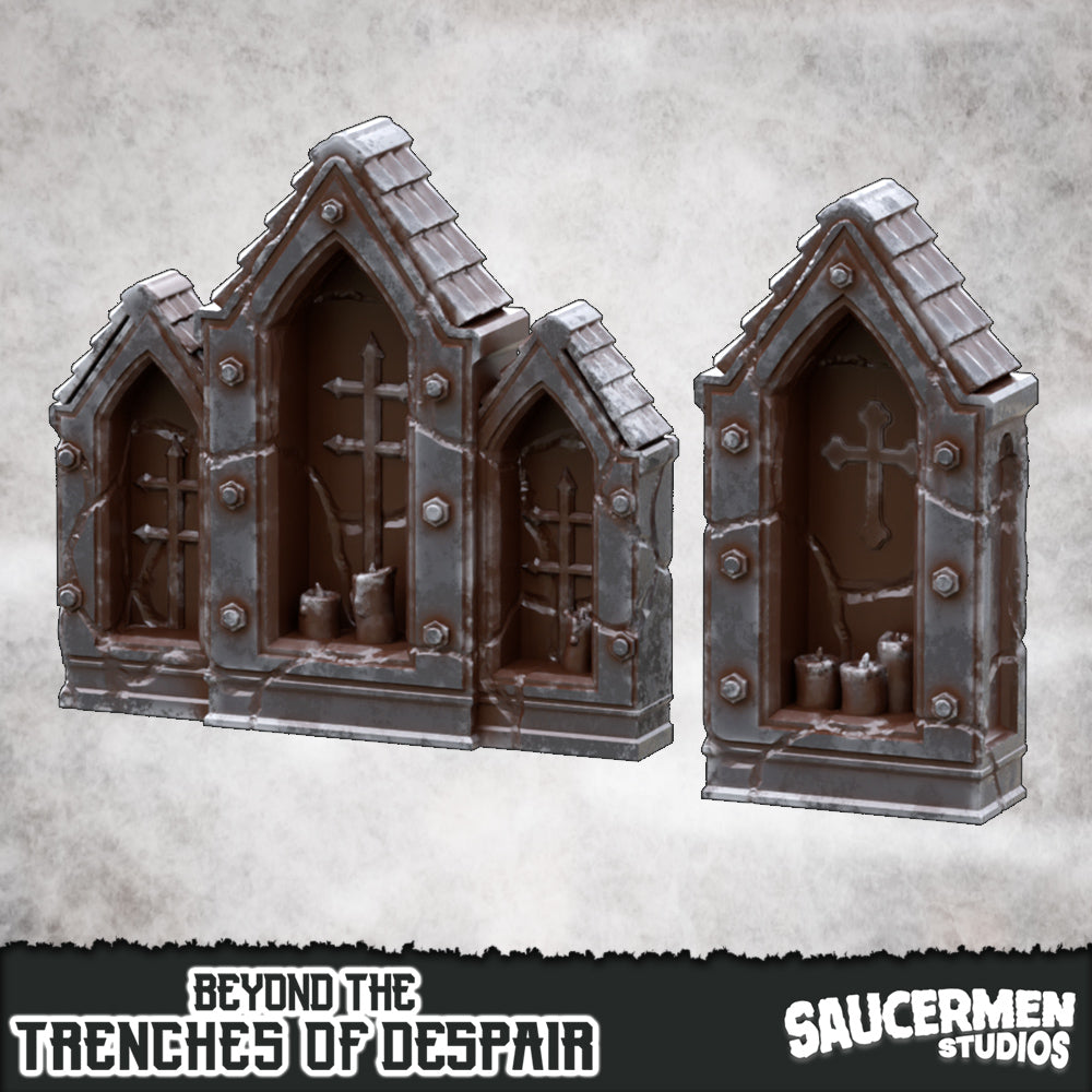 Battle Shrines – Beyond the Trenches of Despair | Saucermen Studios 3D Printed Tabletop Terrain (28-32mm) - image 1