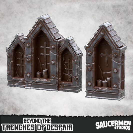 Battle Shrines – Beyond the Trenches of Despair | Saucermen Studios 3D Printed Tabletop Terrain (28-32mm) - image 1