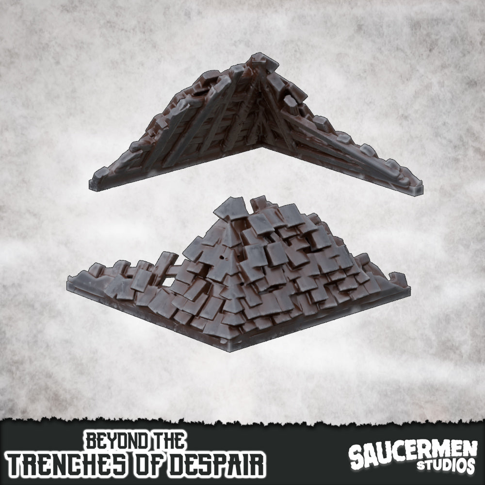 Bombed Rooftop – Beyond the Trenches of Despair | Saucermen Studios 3D Printed Tabletop Terrain (28-32mm) - image 1
