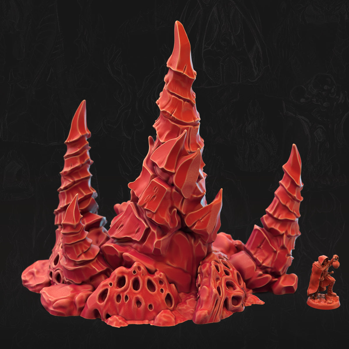 Bone Corals Spire Bone Dominion 3D printed tabletop terrain by 3DHexes – view 2
