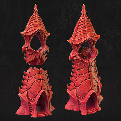 Boneshaped Tower Bonemancy Watchpost 3D printed tabletop terrain by 3DHexes – view 2