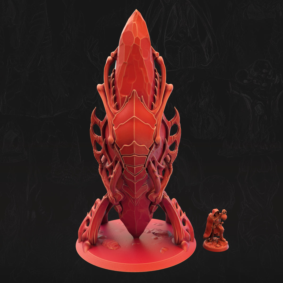 Corrupted Energy Crystal Bonemancy Watchpost 3D printed tabletop terrain by 3DHexes – view 2