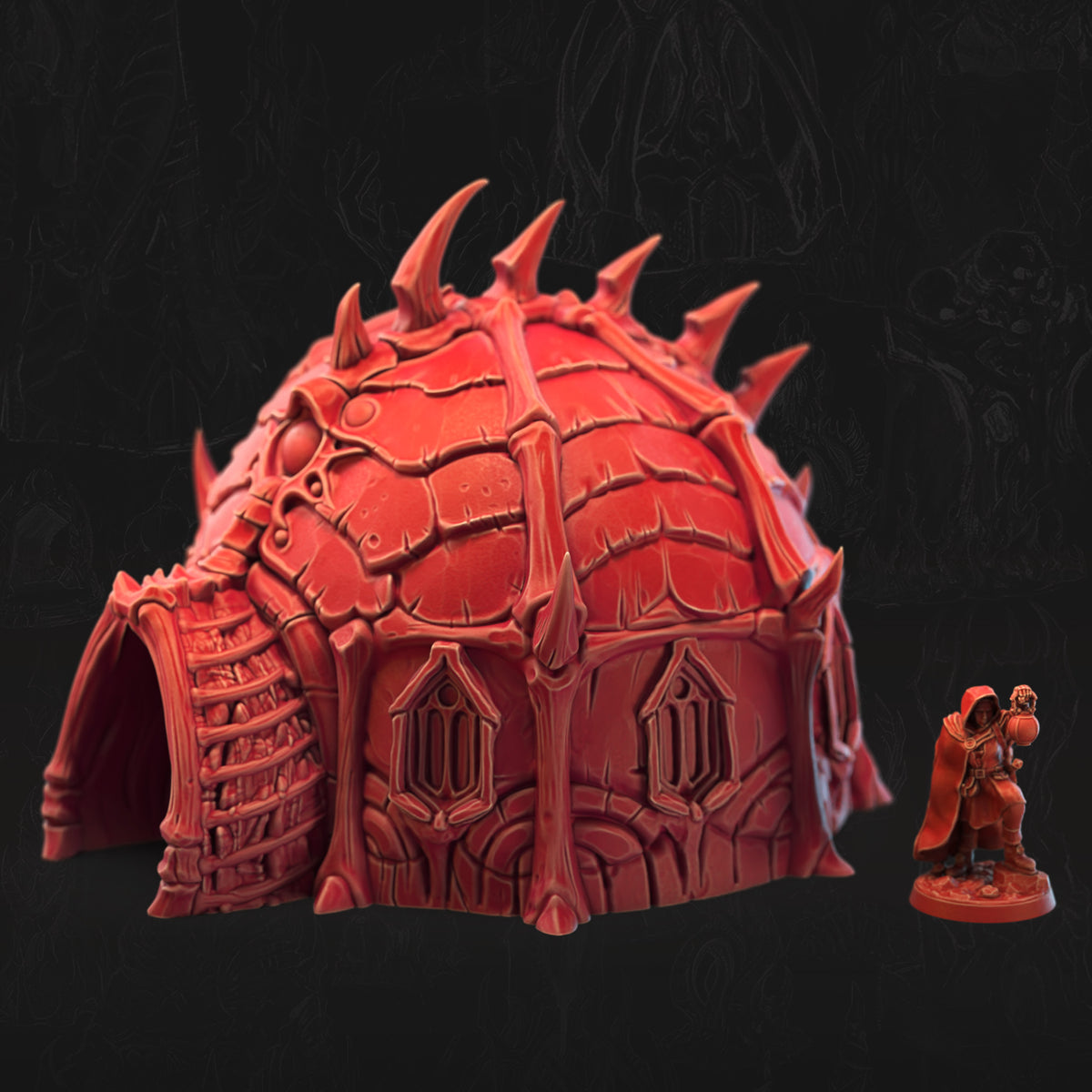 Carapace Hut Bone Dominion 3D printed tabletop terrain by 3DHexes – view 2