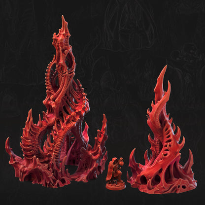 Organic Spires Bone Dominion 3D printed tabletop terrain by 3DHexes – view 2