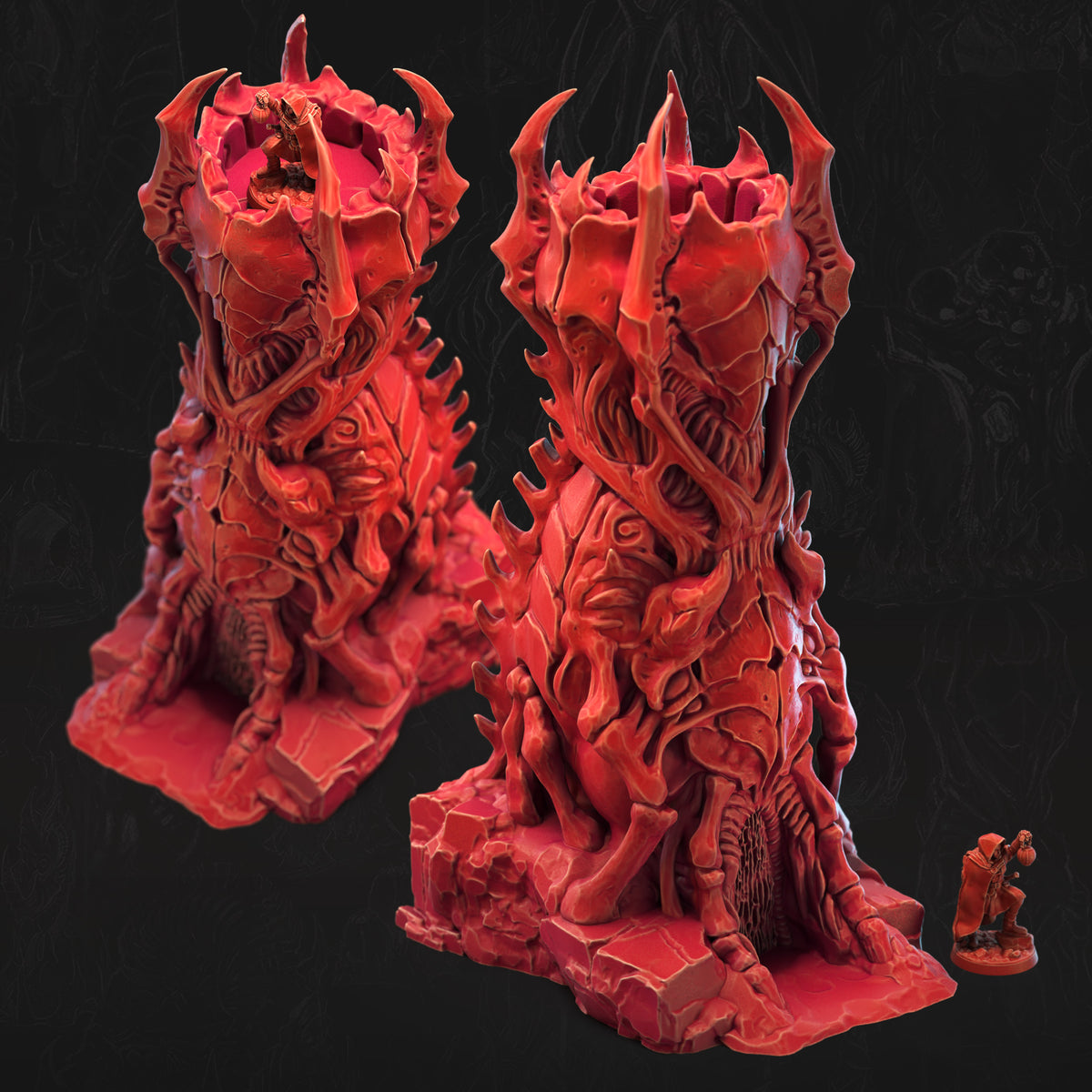 The Carapace Spire Bone Dominion 3D printed tabletop terrain by 3DHexes – view 2