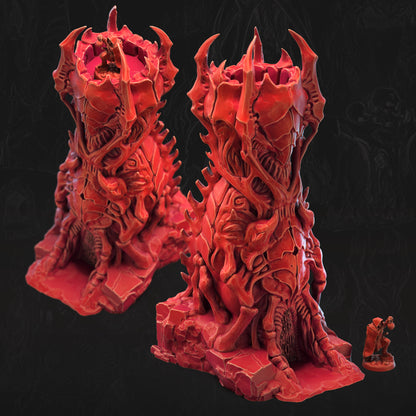 The Carapace Spire Bone Dominion 3D printed tabletop terrain by 3DHexes – view 2