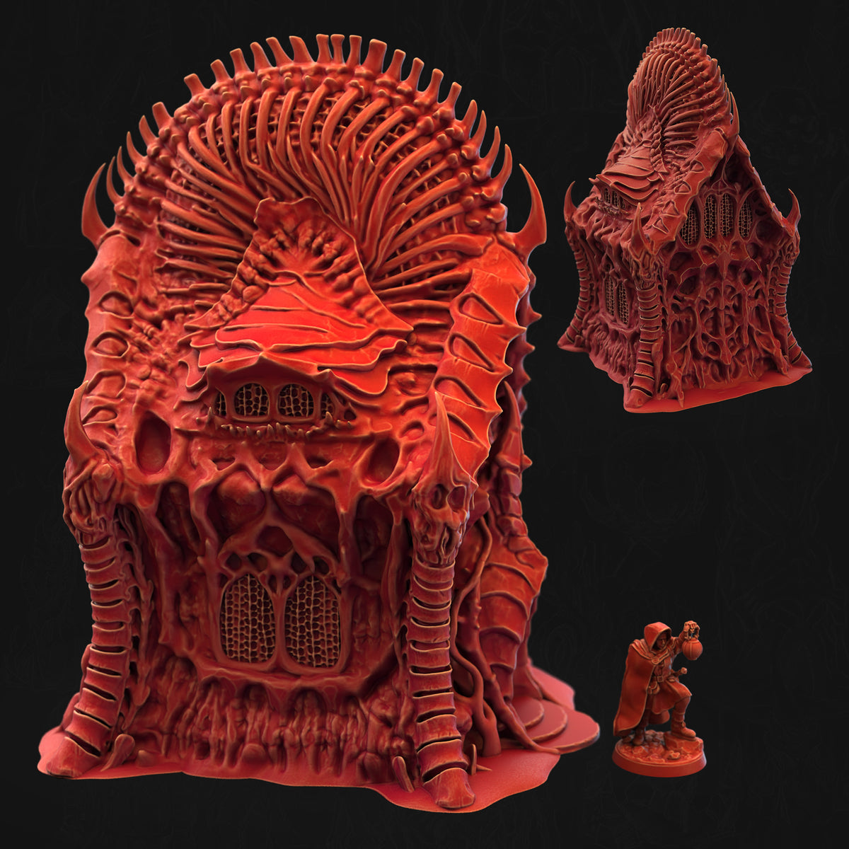 Boneshaped Lodge Bonemancy Sanctum 3D printed tabletop terrain by 3DHexes – view 2