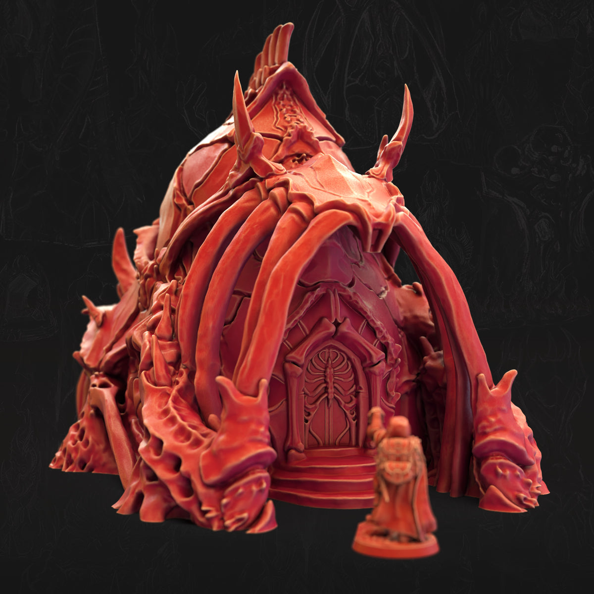 Boneshaped Building Bonemancy Watchpost 3D printed tabletop terrain by 3DHexes – view 2