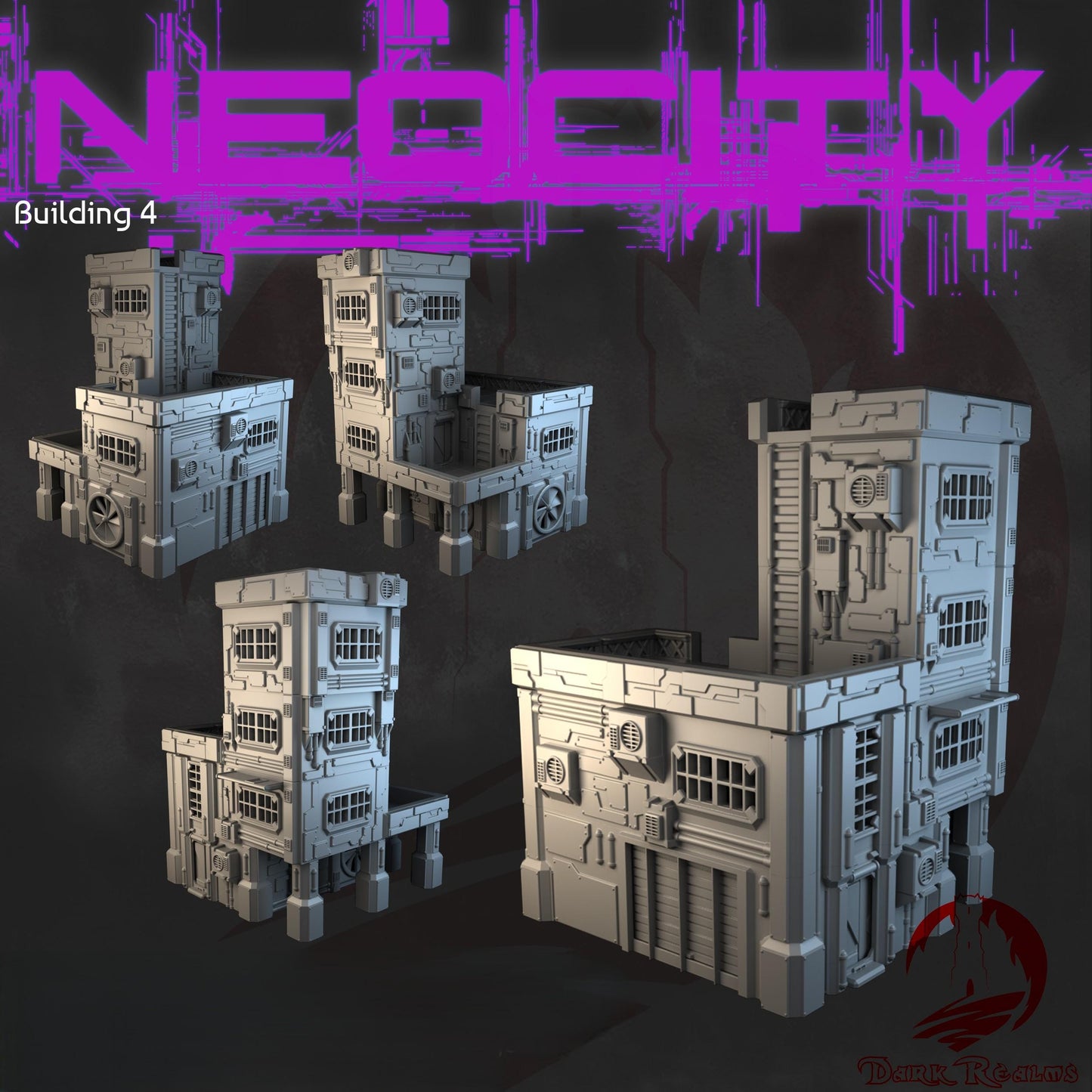 Sci-fi - Neo Tokyo - Cyberpunk Buildings Set 2 {By Dark Realms}
