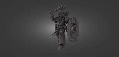 GrimKnight Miniature Ranged & Melee Parts Included Wargaming Proxy {By 3DArtguy)