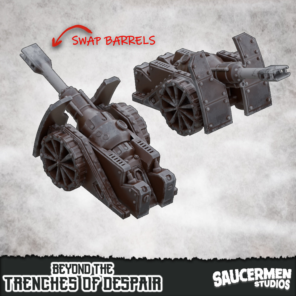 Artillery - Mobile – Beyond the Trenches of Despair | Saucermen Studios 3D Printed Tabletop Terrain (28-32mm) - image 1