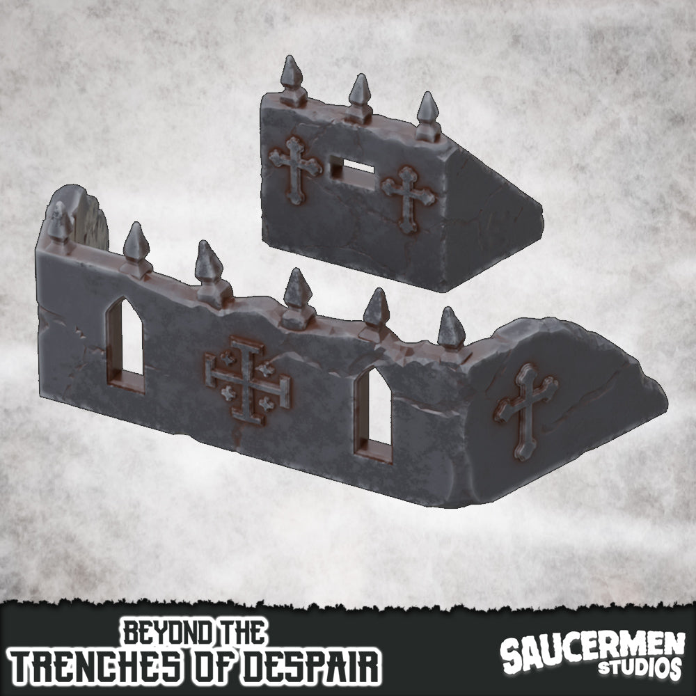 Concrete Defences – Beyond the Trenches of Despair | Saucermen Studios 3D Printed Tabletop Terrain (28-32mm) - image 1