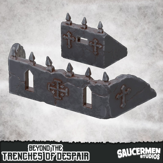 Concrete Defences – Beyond the Trenches of Despair | Saucermen Studios 3D Printed Tabletop Terrain (28-32mm) - image 1