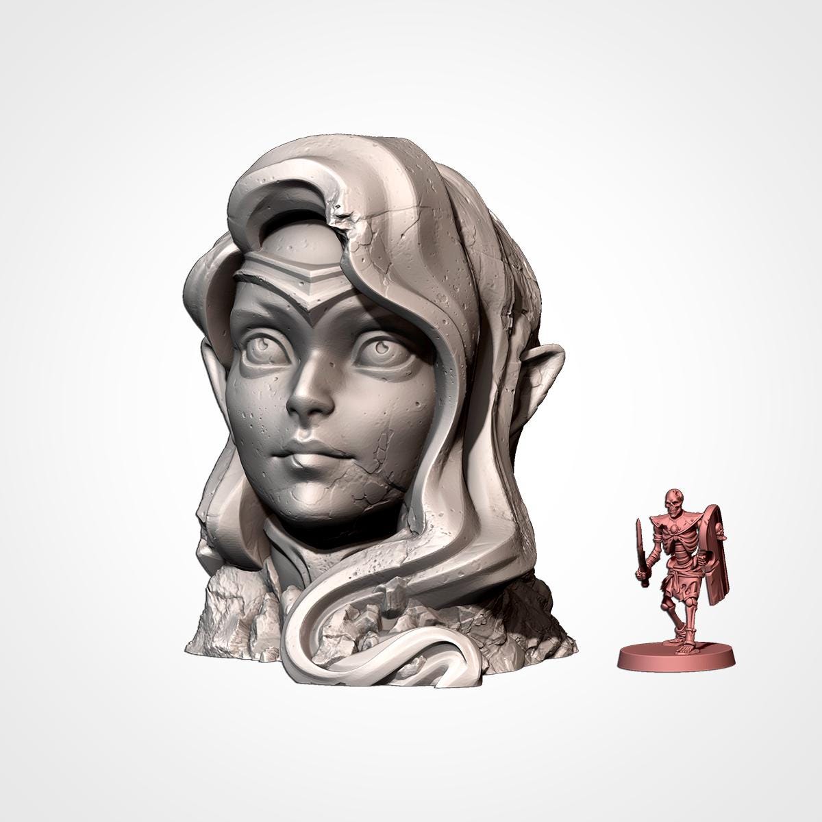 Elven Statues Terrain for Wargaming Fantasy D&D AoS and LOTR {By TxarliFactory}