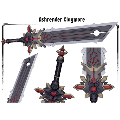 Ashrender Claymore – Full-Scale LED-Ready Cosplay Greatsword