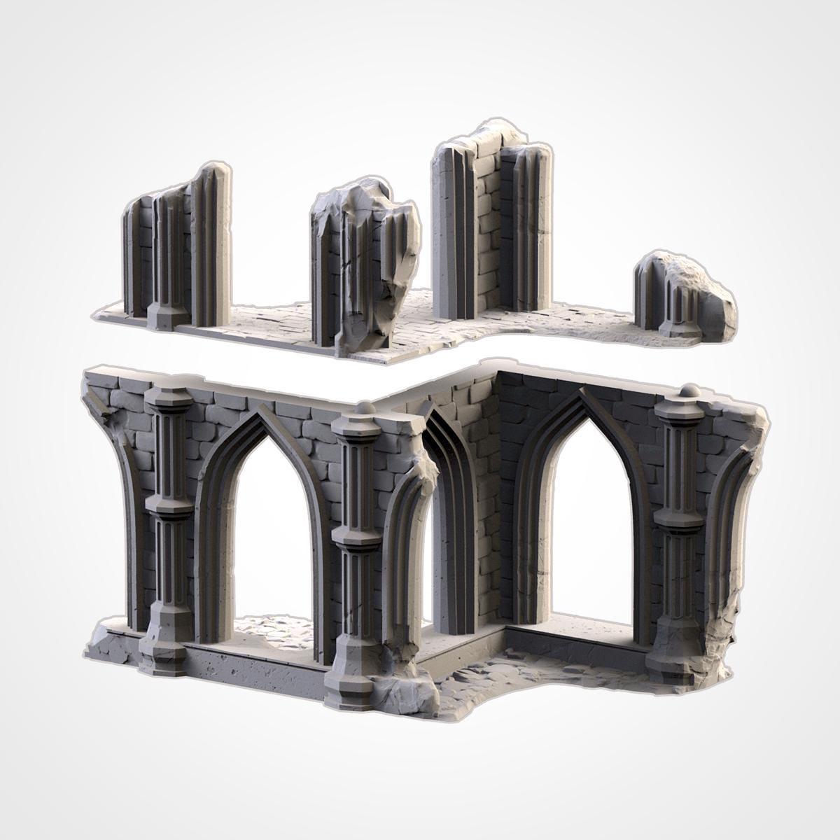 Temple Ruins - Modular Gothic Terrain Set {By TXARLIFACTORY}