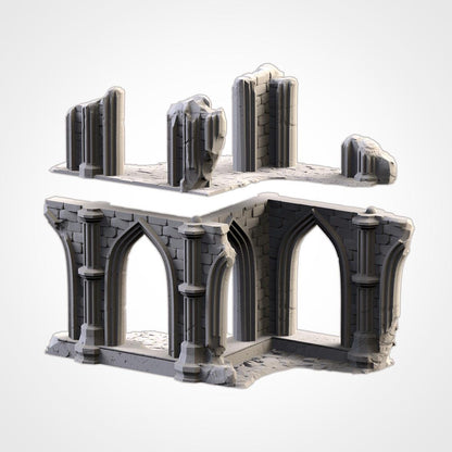 Temple Ruins - Modular Gothic Terrain Set {By TXARLIFACTORY}