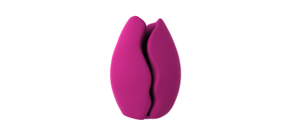 A pink flower-like object is shown against a black background.