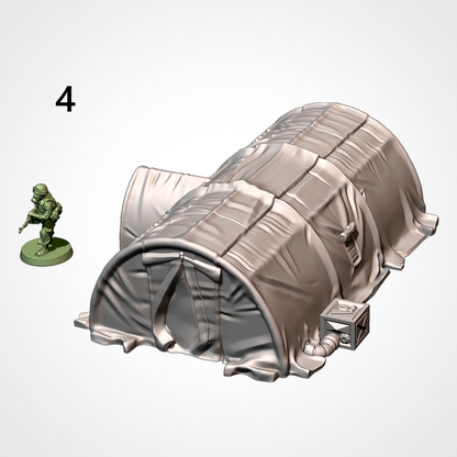 Military Barracks Set – Modular Military Terrain by {TxarliFactory}