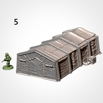 Military Barracks Set – Modular Military Terrain by {TxarliFactory}