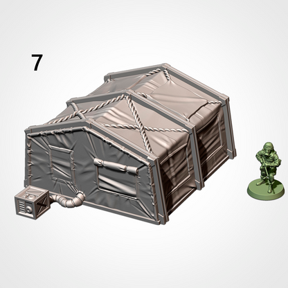 Military Barracks Set – Modular Military Terrain by {TxarliFactory}