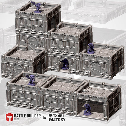 Modular Hive City Terrain, 23-Pc. Tabletop Urban Terrain, 28-32mm