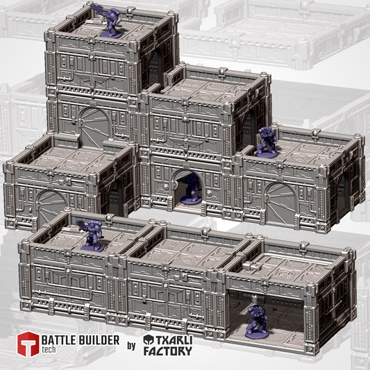 Modular Hive City Terrain, 23-Pc. Tabletop Urban Terrain, 28-32mm