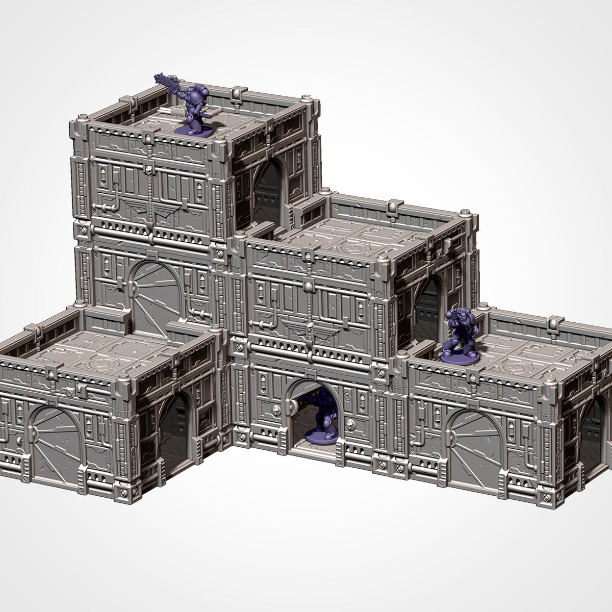 Modular Hive City Terrain, 23-Pc. Tabletop Urban Terrain, 28-32mm