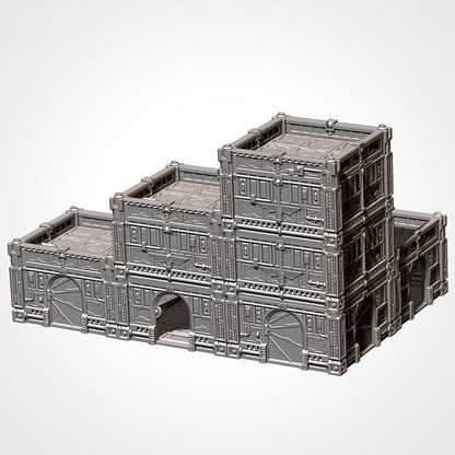 Modular Hive City Terrain, 23-Pc. Tabletop Urban Terrain, 28-32mm